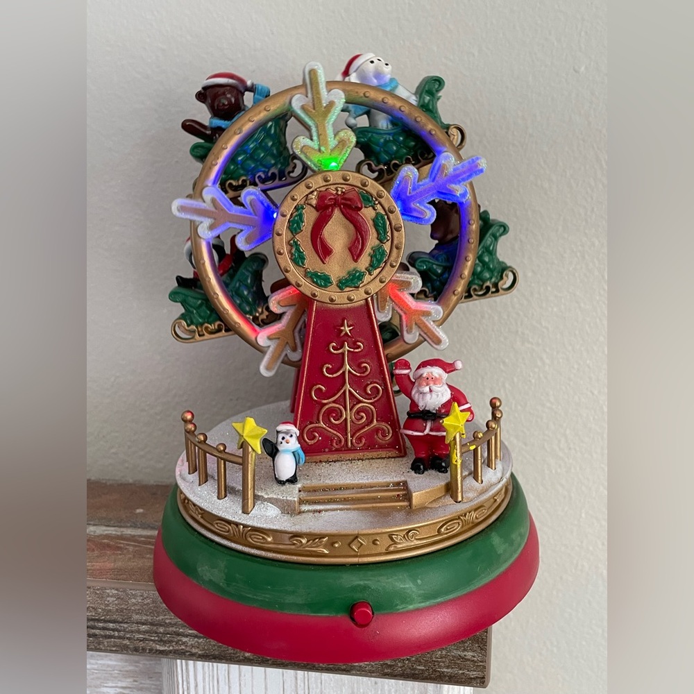 Home Accents Holiday 7 in. Animated Musical Ferris Wheel with LED Illumination